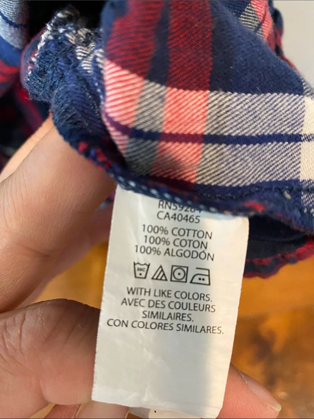 The Children's Place Red, Navy & White Plaid Ruffle Long-Sleeve Top